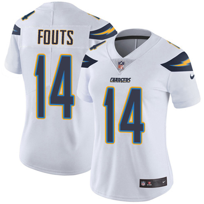  Chargers 14 Dan Fouts White Women Vapor Untouchable Limited Jersey