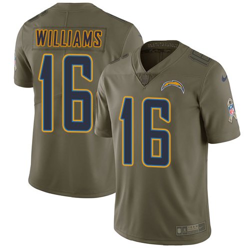 Chargers 16 Tyrell Williams Olive Salute To Service Limited Jersey