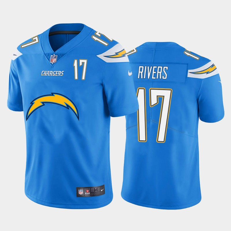 Nike Chargers 17 Philip Rivers Blue Team Big Logo Number Vapor Untouchable Limited Jersey