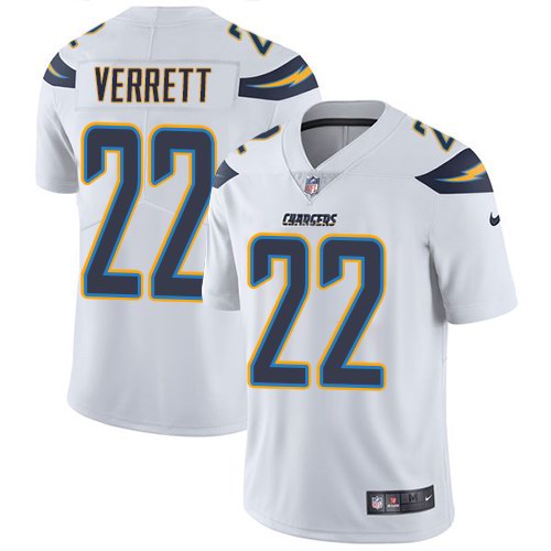  Chargers 22 Jason Verrett White Vapor Untouchable Limited Jersey