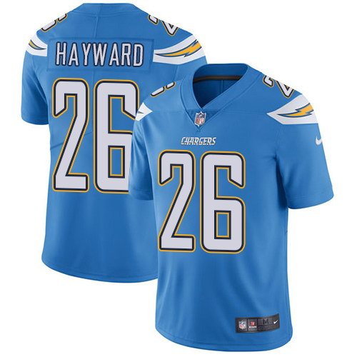  Chargers 26 Casey Hayward Light Blue Vapor Untouchable Limited Jersey