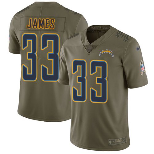  Chargers 33 Derwin James Olive Salute To Service Limited Jersey