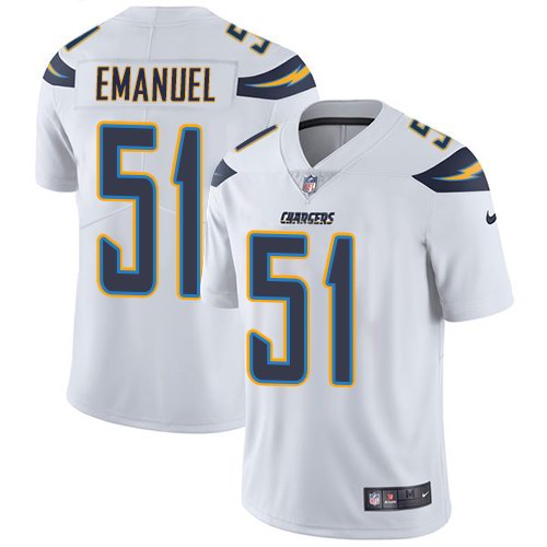  Chargers 51 Kyle Emanuel White Vapor Untouchable Limited Jersey