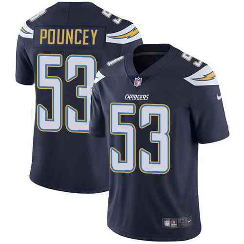  Chargers 53 Mike Pouncey Navy Vapor Untouchable Limited Jersey
