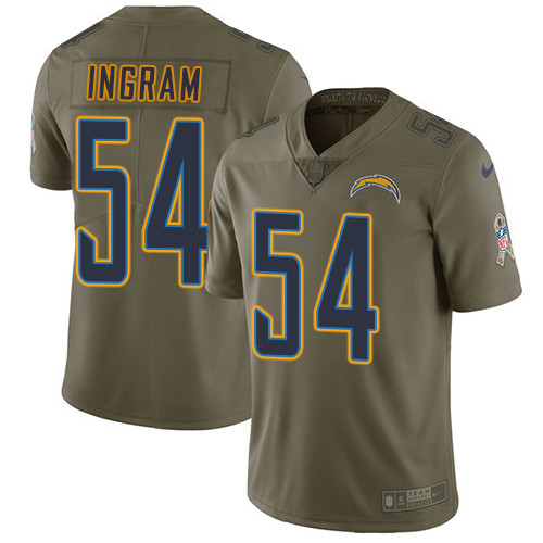  Chargers 54 Melvin Ingram Olive Salute To Service Limited Jersey