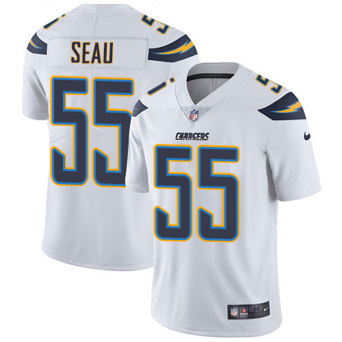  Chargers 55 Junior Seau White Vapor Untouchable Player Limited Jersey