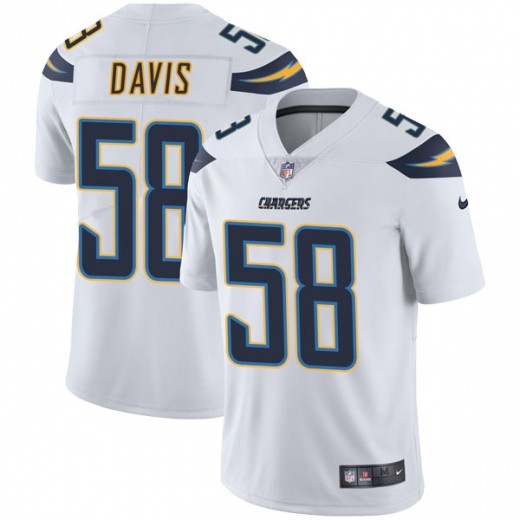 Nike Chargers 58 Thomas Davis White Vapor Untouchable Limited Jesrey