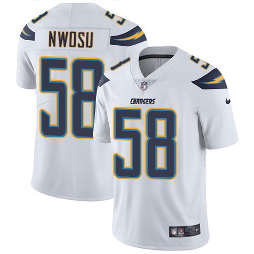  Chargers 58 Uchenna Nwosu White Vapor Untouchable Limited Jersey