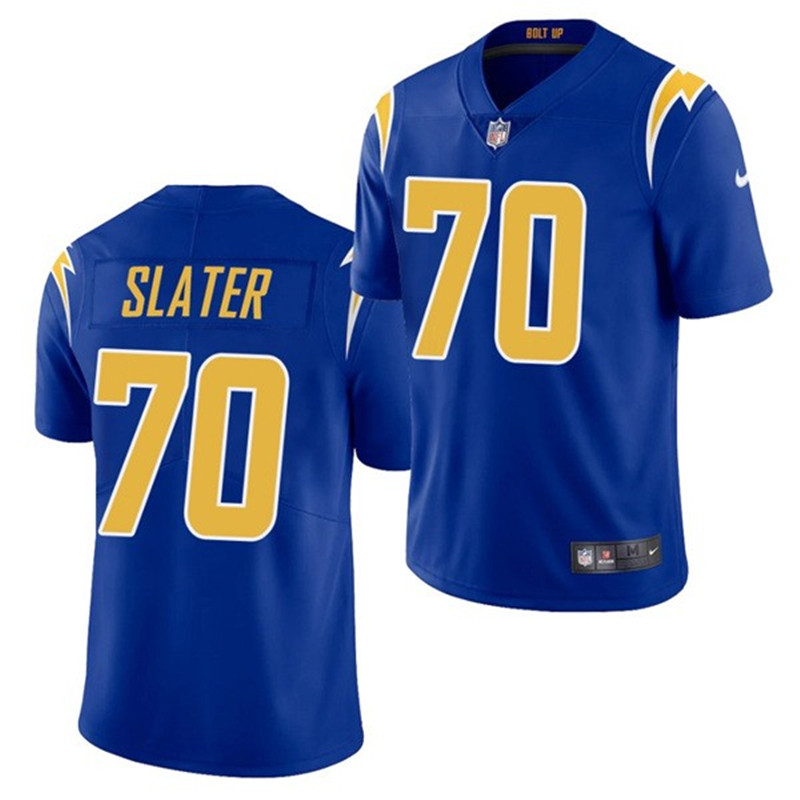 Nike Chargers 70 Rashawn Slater Royal 2021 Draft Vapor Limited Jersey