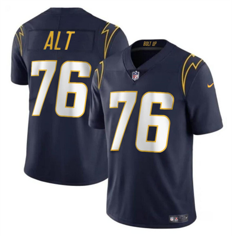 Nike Chargers 76 Joe Alt Navy 2024 NFL Draft Vapor Limited Jersey