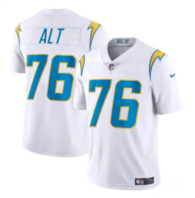 Nike Chargers 76 Joe Alt White 2024 NFL Draft Vapor Limited Jersey