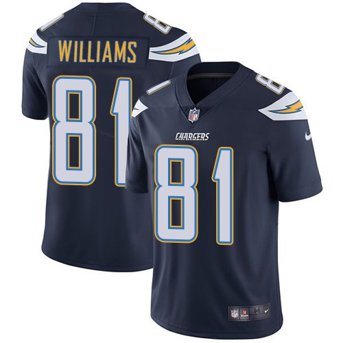  Chargers 81 Mike Williams Navy Vapor Untouchable Limited Jersey