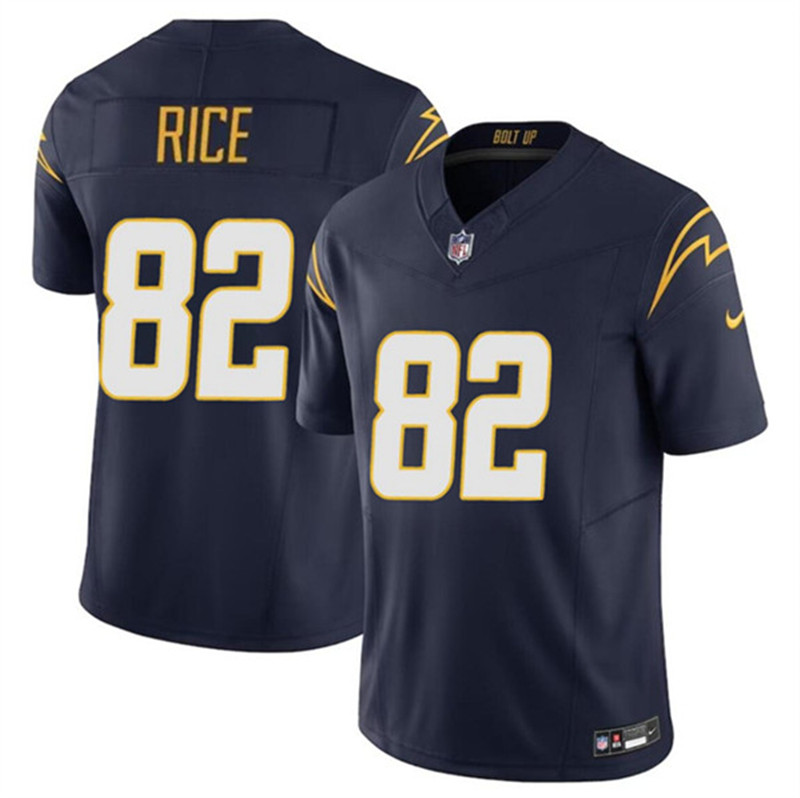 Nike Chargers 82 Brenden Rice Navy 2024 NFL Draft Vapor Limited Jersey