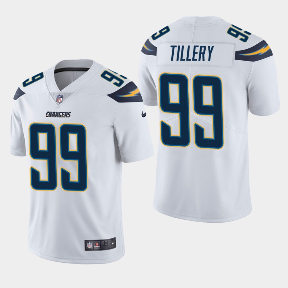 Nike Chargers 99 Jerry Tillery White 2019 NFL Draft First Round Pick Vapor Untouchable Limited Jersey