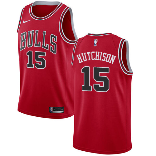  Chicago Bulls #15 Chandler Hutchison Red NBA Swingman Icon Edition Jersey