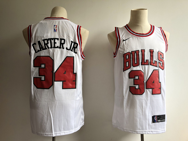  Chicago Bulls #34 Wendell Carter Jr White NBA Swingman Statement Edition Jersey