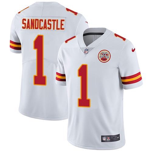  Chiefs 1 Leon Sandcastle White Vapor Untouchable Limited Jersey