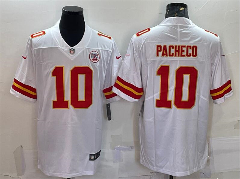 Nike Chiefs 10 Isiah Pacheco White Vapor Untouchable Limited Jersey