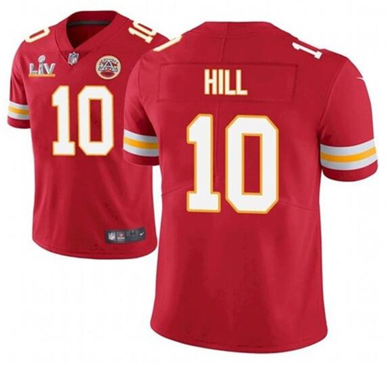 Nike Chiefs 10 Tyreek Hill Red 2021 Super Bowl LV Vapor Untouchable Limited Jersey