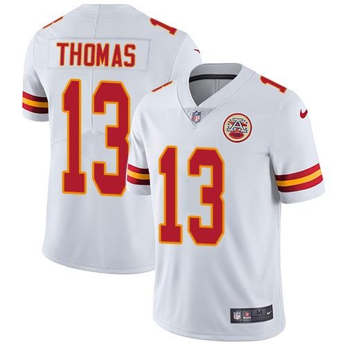  Chiefs 13 De'Anthony Thomas White Vapor Untouchable Limited Jersey