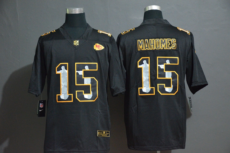 Nike Chiefs 15 Patrick Mahomes Black Jesus Faith Edition Limited Jersey