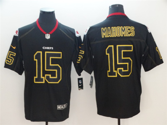  Chiefs 15 Patrick Mahomes Black Shadow Legend Limited Jersey