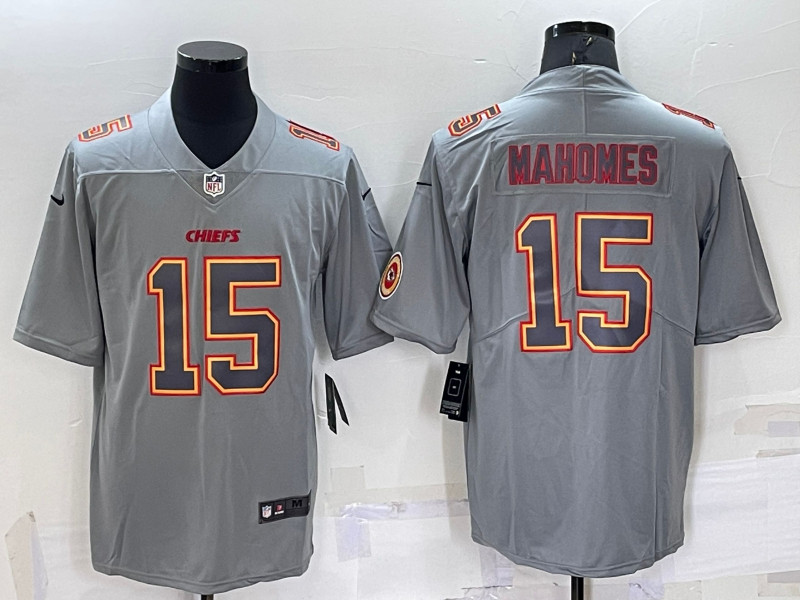 Nike Chiefs 15 Patrick Mahomes Gray Atmosphere Fashion Vapor Limited Jersey