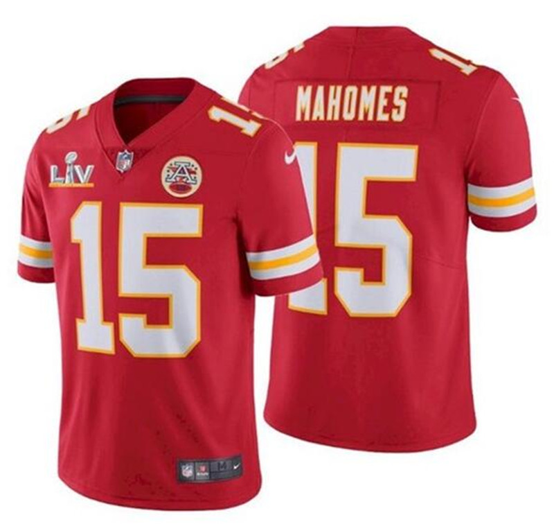 Nike Chiefs 15 Patrick Mahomes Red 2021 Super Bowl LV Vapor Untouchable Limited Jersey