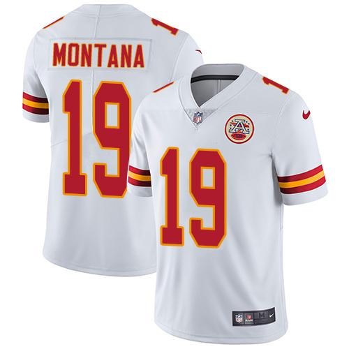  Chiefs 19 Joe Montana White Vapor Untouchable Limited Jersey