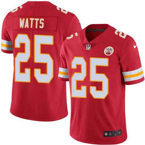  Chiefs 25 Armani Watts Red Vapor Untouchable Limited Jersey