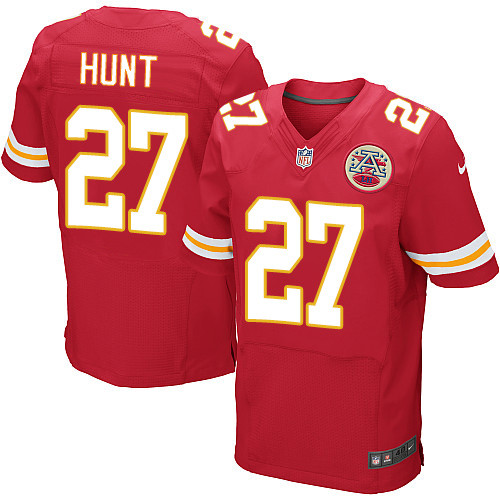  Chiefs 27 Kareem Hunt Red Elite Jersey