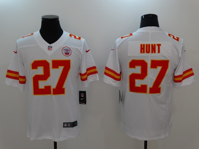  Chiefs 27 Kareem Hunt White Vapor Untouchable Player Limited Jersey