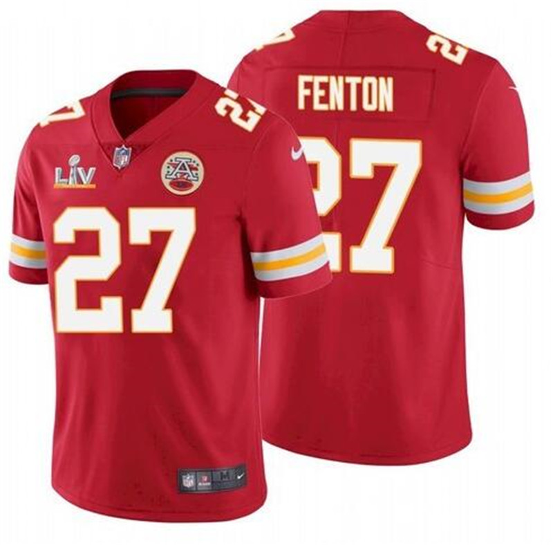 Nike Chiefs 27 Rashad Fenton Red 2021 Super Bowl LV Vapor Untouchable Limited Jersey