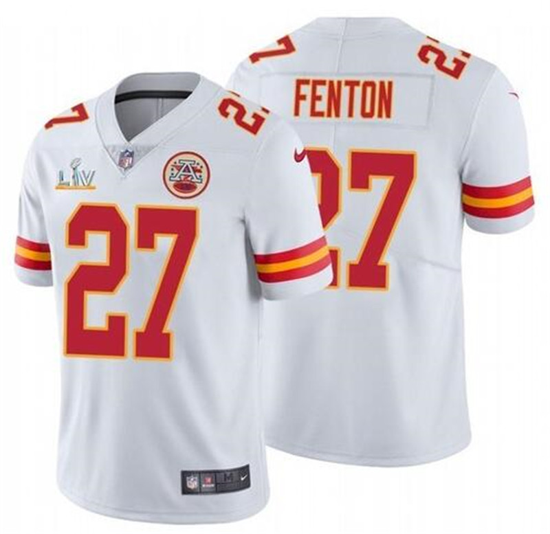 Nike Chiefs 27 Rashad Fenton White 2021 Super Bowl LV Vapor Untouchable Limited Jersey