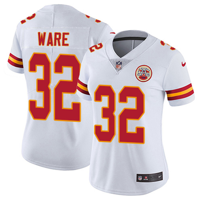  Chiefs 32 Spencer Ware White Women Vapor Untouchable Limited Jersey