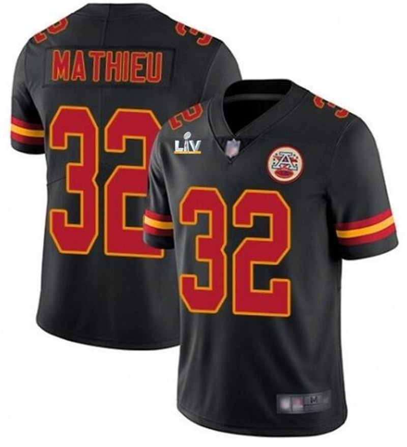 Nike Chiefs 32 Tyrann Mathieu Black 2021 Super Bowl LV Vapor Untouchable Limited Jersey