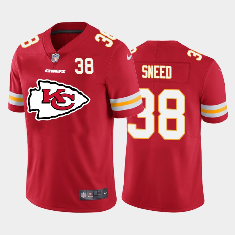 Nike Chiefs 38 L'Jarius Sneed Red Team Big Logo Number Vapor Untouchable Limited Jersey