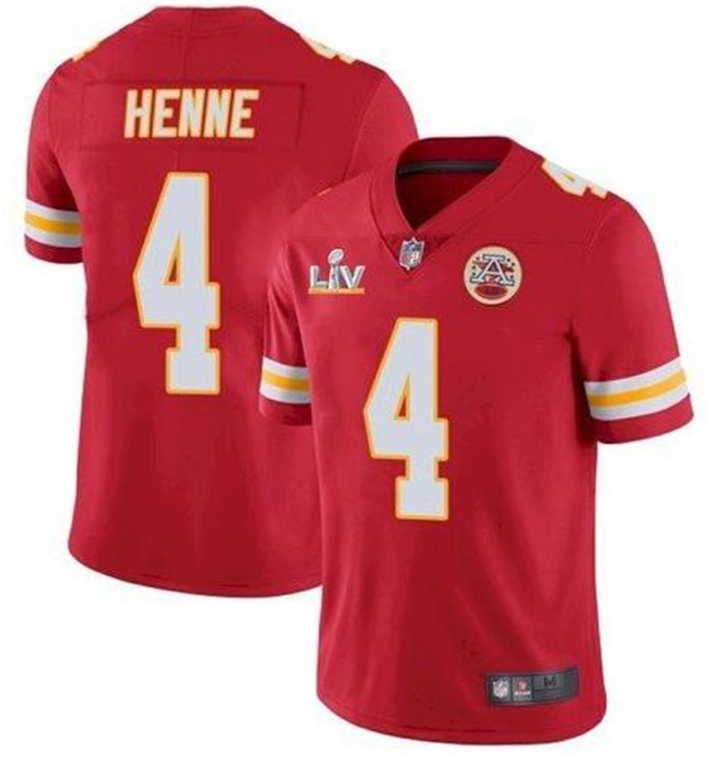 Nike Chiefs 4 Chad Henne Red 2021 Super Bowl LV Vapor Untouchable Limited Jersey