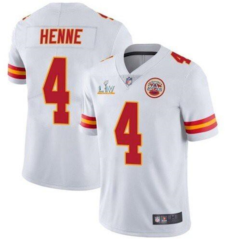 Nike Chiefs 4 Chad Henne White 2021 Super Bowl LV Vapor Untouchable Limited Jersey