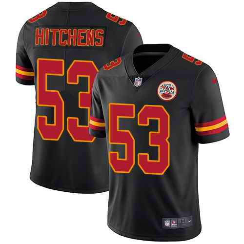  Chiefs 53 Anthony Hitchens Black Vapor Untouchable Limited Jersey