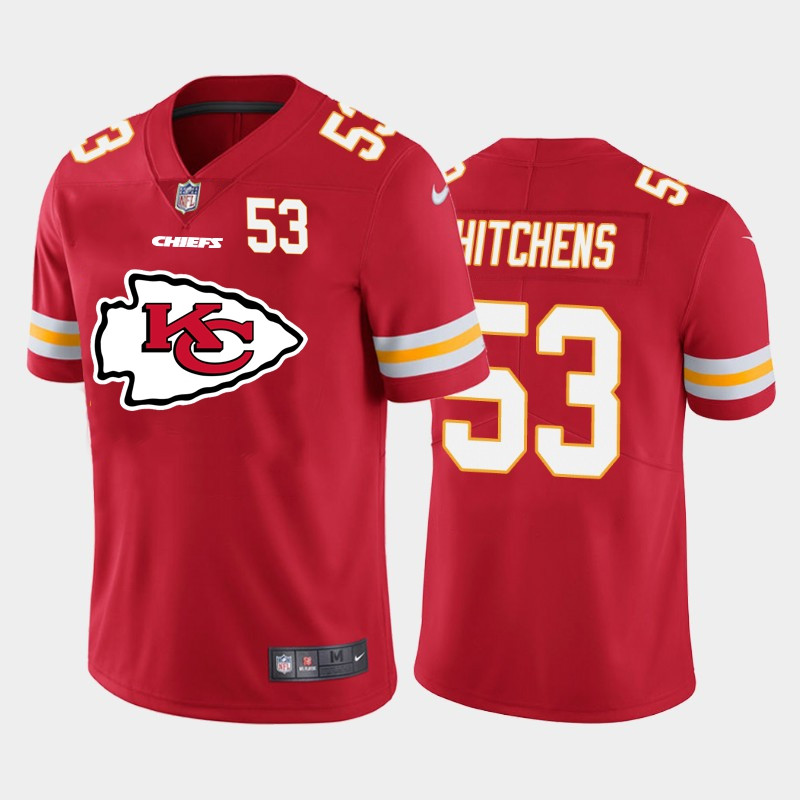Nike Chiefs 53 Anthony Hitchens Red Team Big Logo Number Vapor Untouchable Limited Jersey