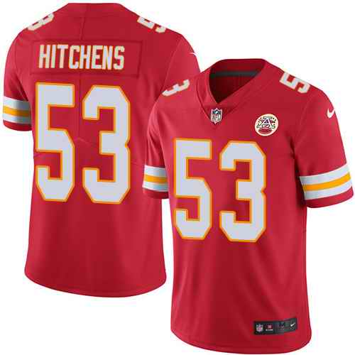  Chiefs 53 Anthony Hitchens Red Vapor Untouchable Limited Jersey