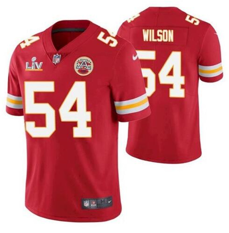 Nike Chiefs 54 Damien Wilson Red 2021 Super Bowl LV Vapor Untouchable Limited Jersey