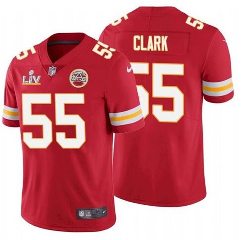 Nike Chiefs 55 Frank Clark Red 2021 Super Bowl LV Vapor Untouchable Limited Jersey