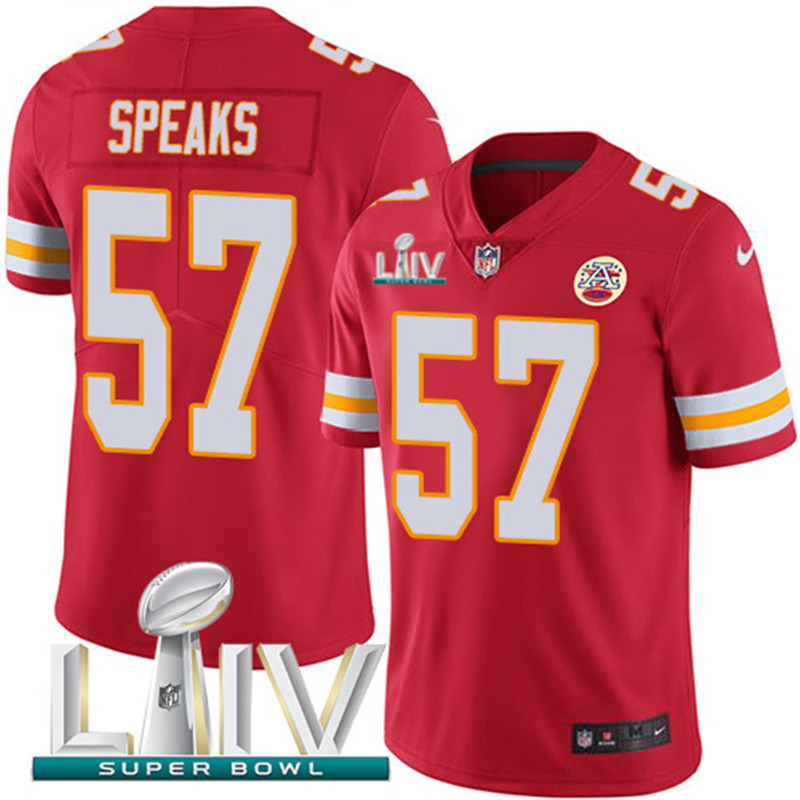 Nike Chiefs 57 Breeland Speaks Red 2020 Super Bowl LIV Vapor Untouchable Limited Jersey