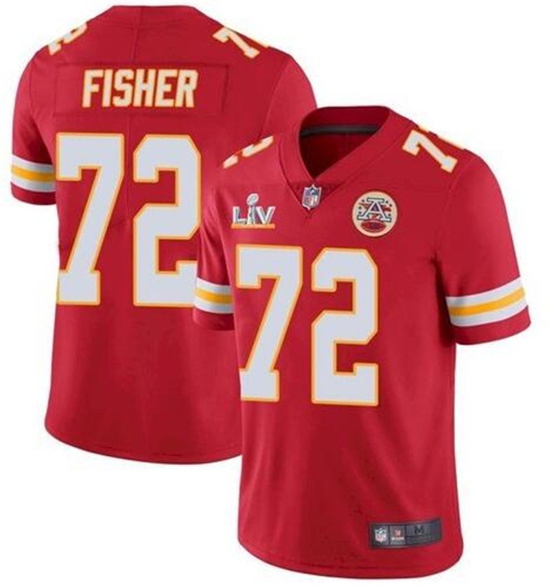 Nike Chiefs 72 Eric Fisher Red 2021 Super Bowl LV Vapor Untouchable Limited Jersey