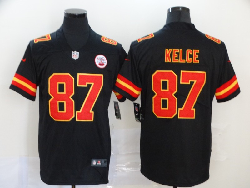  Chiefs 87 Travis Kelce Black Vapor Untouchable Limited Jersey