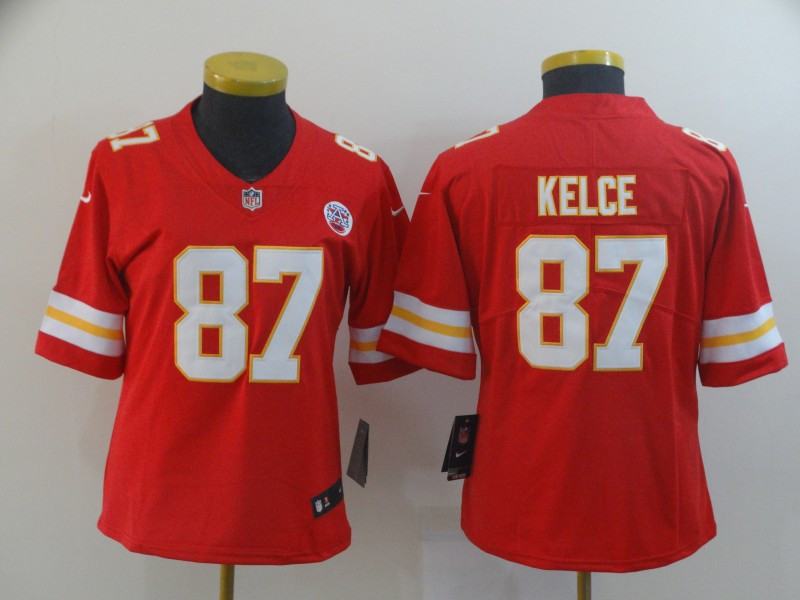  Chiefs 87 Travis Kelce Red Women Vapor Untouchable Limited Jersey