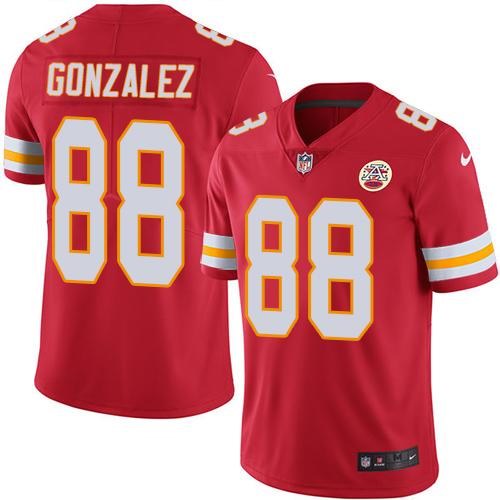  Chiefs 88 Tony Gonzalez Red Vapor Untouchable Limited Jersey