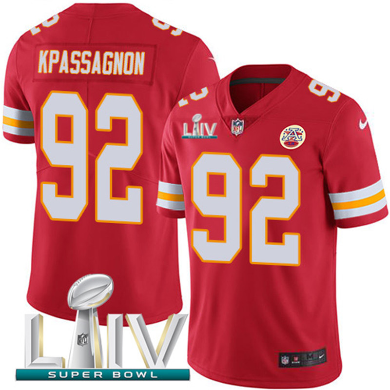 Nike Chiefs 92 Tanoh Kpassagnon Red 2020 Super Bowl LIV Vapor Untouchable Limited Jersey